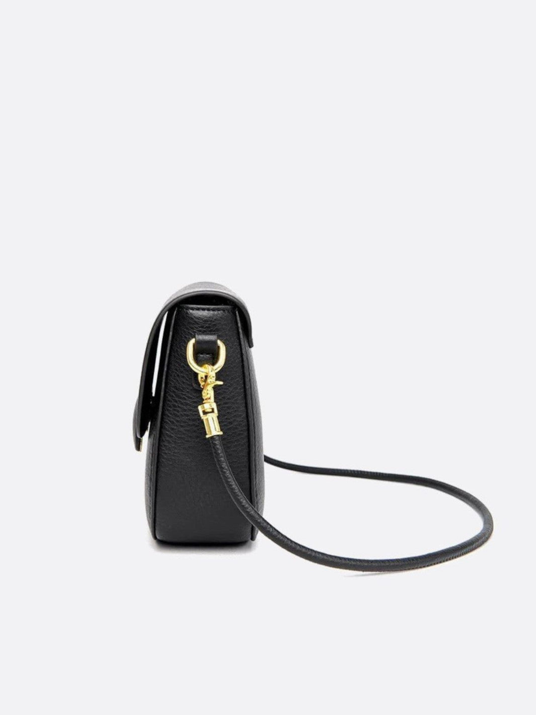 Bolso de hombro de piel granulada