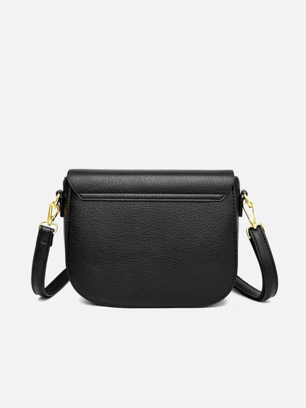 Bolso de hombro de piel granulada