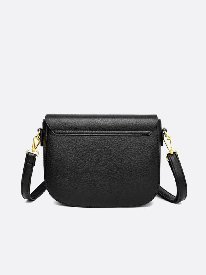 Bolso de hombro de piel granulada