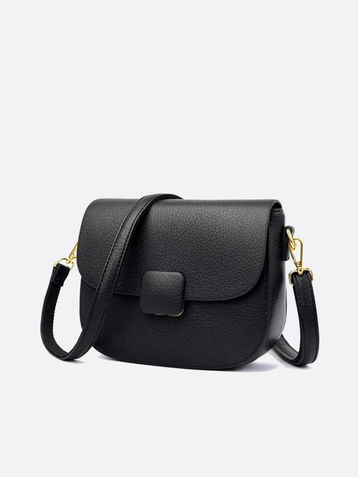 Sac femme cuir grainé noir