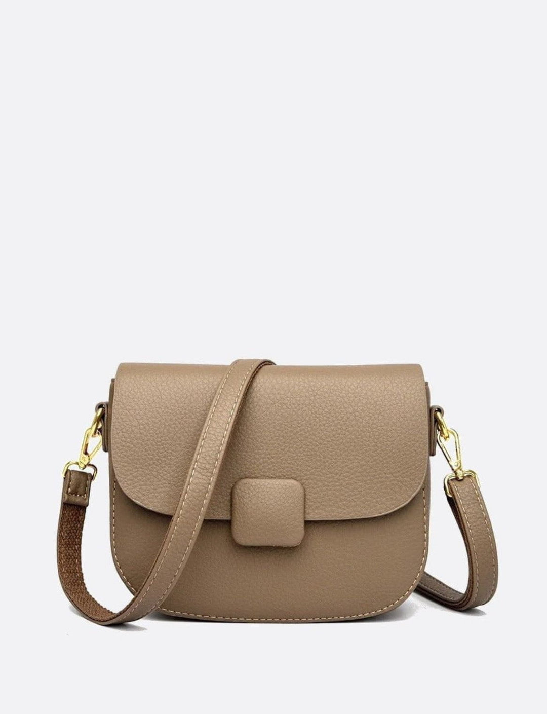 Sac bandoulière cuir grainé marron clair
