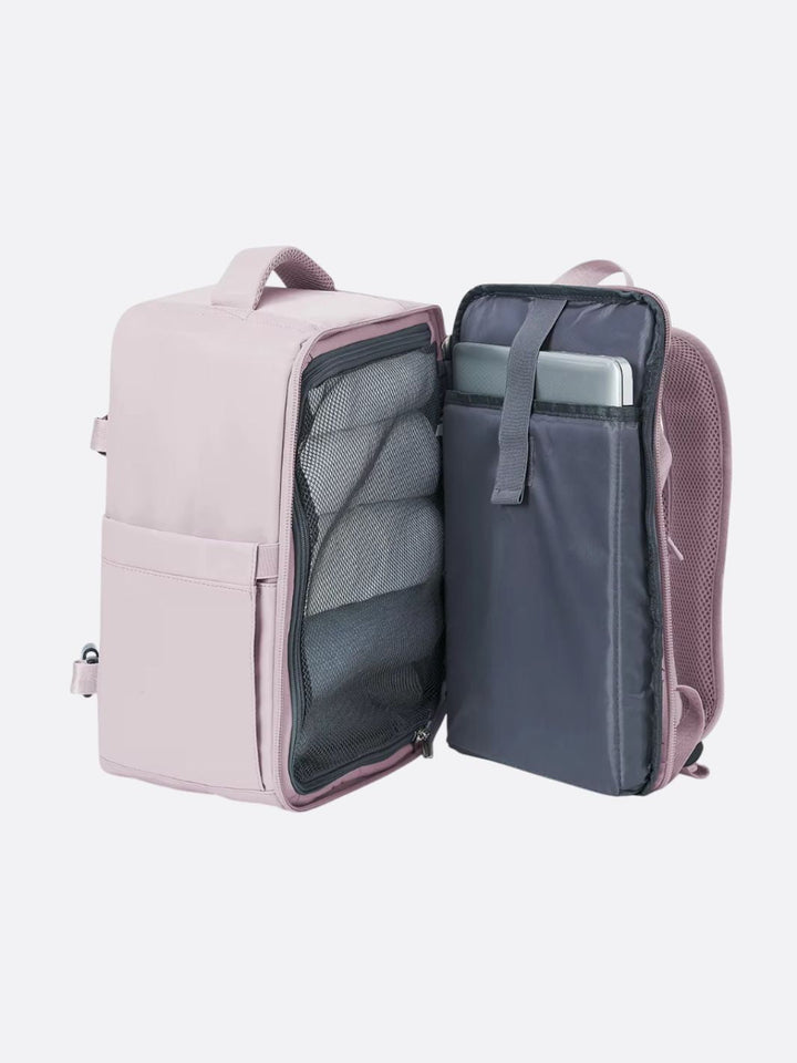 Mochila de viaje y equipaje de mano.