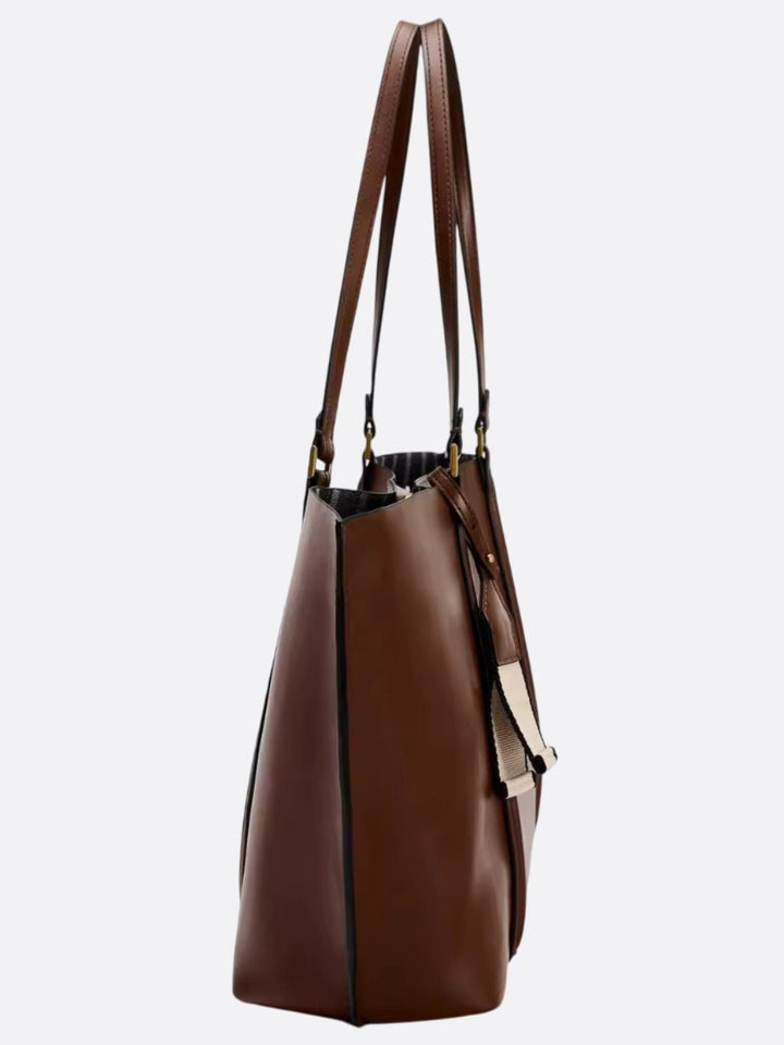 Bolso shopper de piel lisa