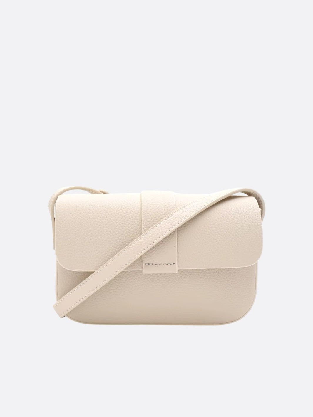 sac cuir grainé blanc