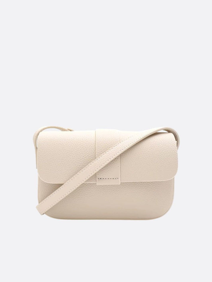 sac cuir grainé blanc