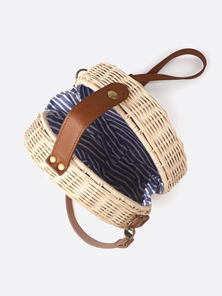 Bolso bandolera de ratán