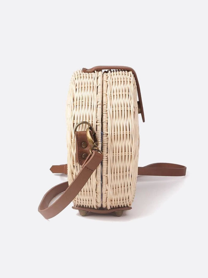 Bolso bandolera de ratán