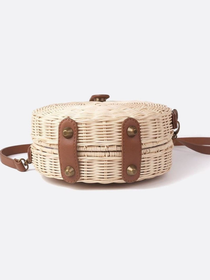 Bolso bandolera de ratán